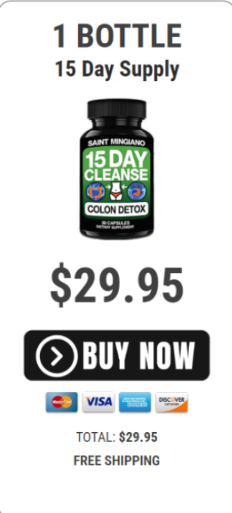 Single bottle price option for 15 Day Cleanse digestive support